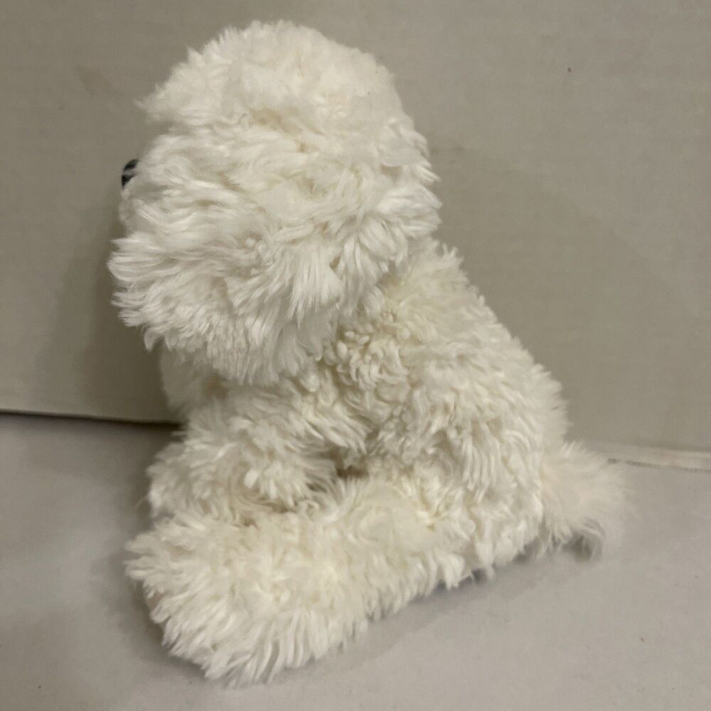 Vintage Russ Berrie White Puppy Dog Muffin Plush Animal 8" Maltese Bichon Frise - Picture 7 of 9